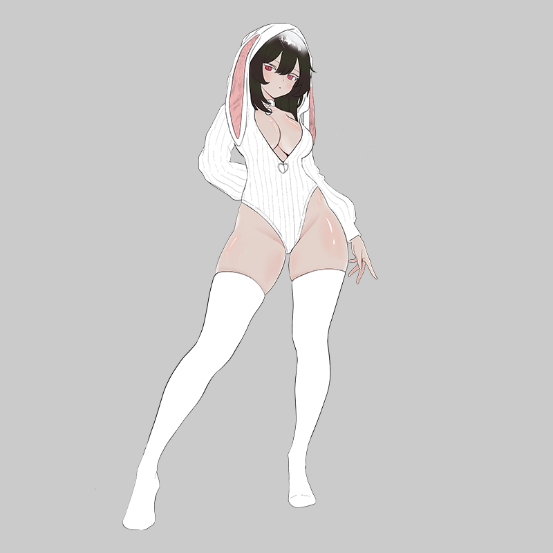 White bunny ear Bodysuit KO64-W