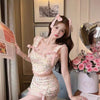 Sweet Floral Camisole and Hip Skirt Two-Piece Set   HA1897