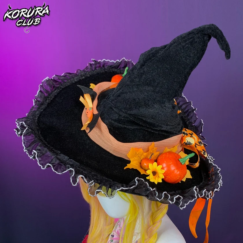 Halloween Pumpkin Witch Hat HH04