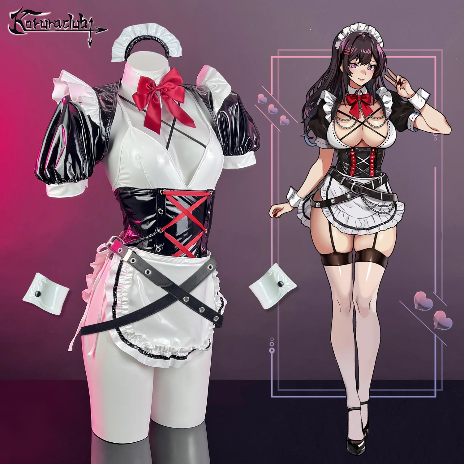 Cute maid outfit（7--Piece Set）HA2874