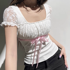 Bow lace T-shirt HA2437