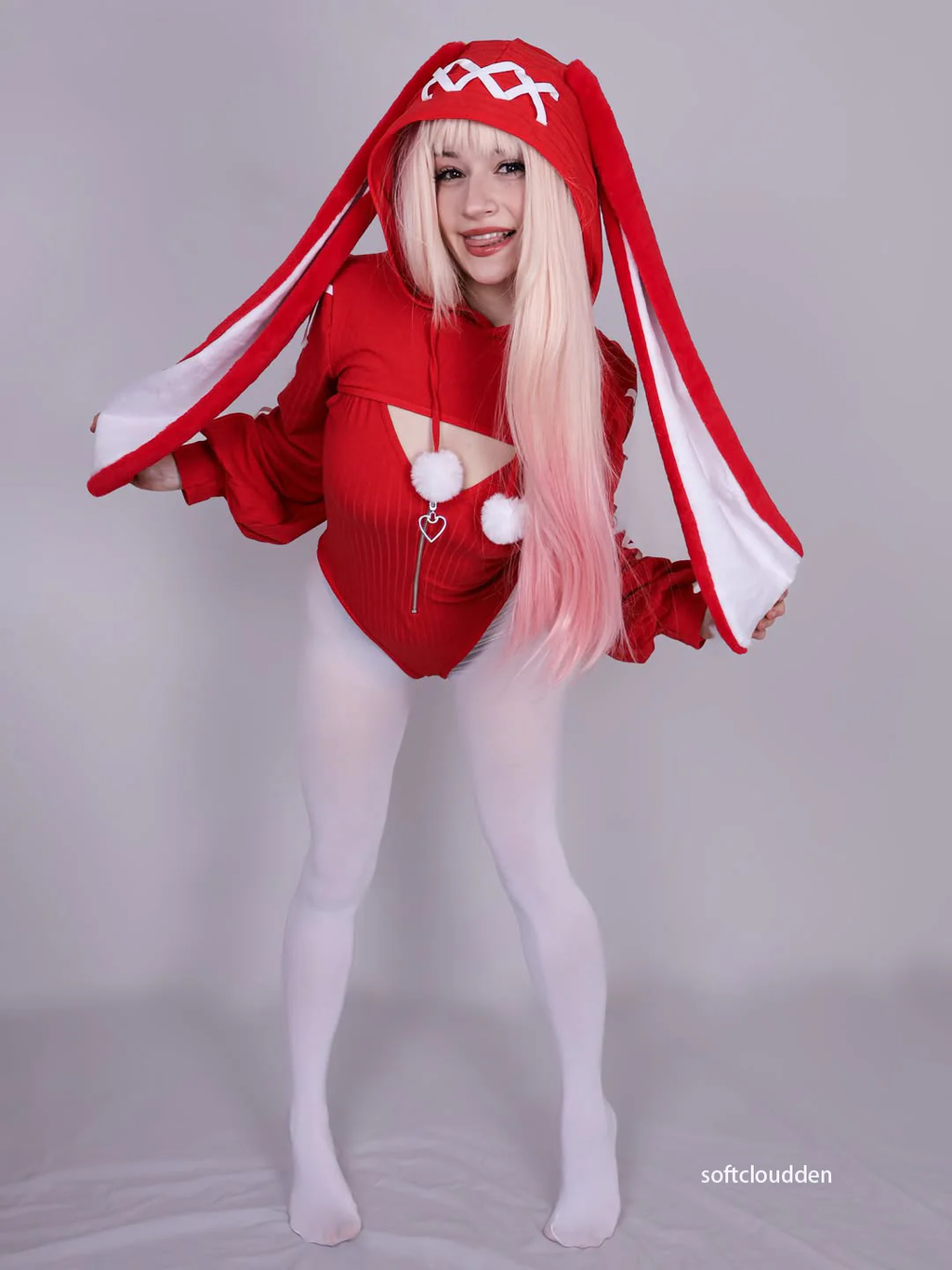 Cosplay Christmas Floppy Bunny Jumpsuit KO118