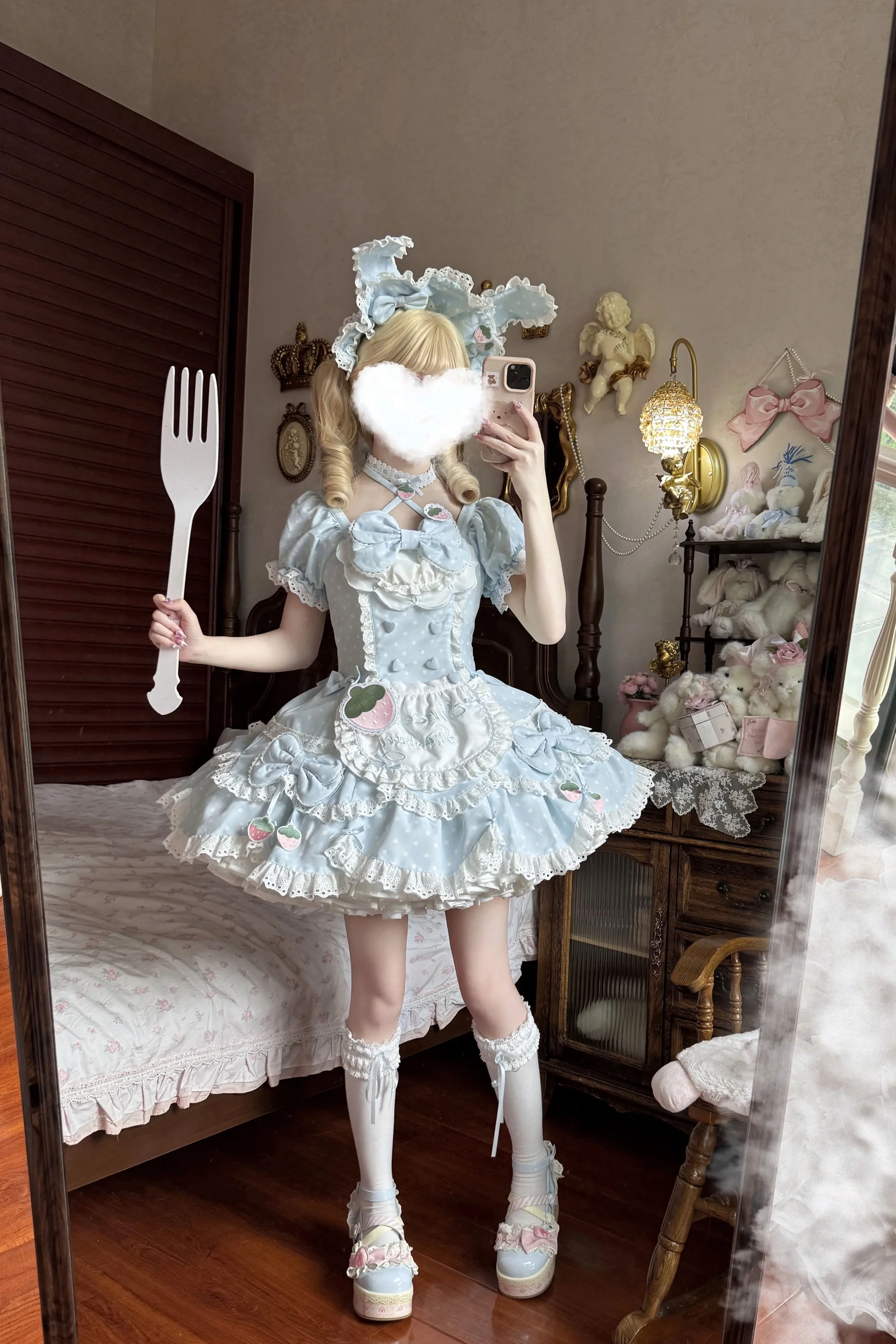 Polka dot strawberry Lolita dress HA29736