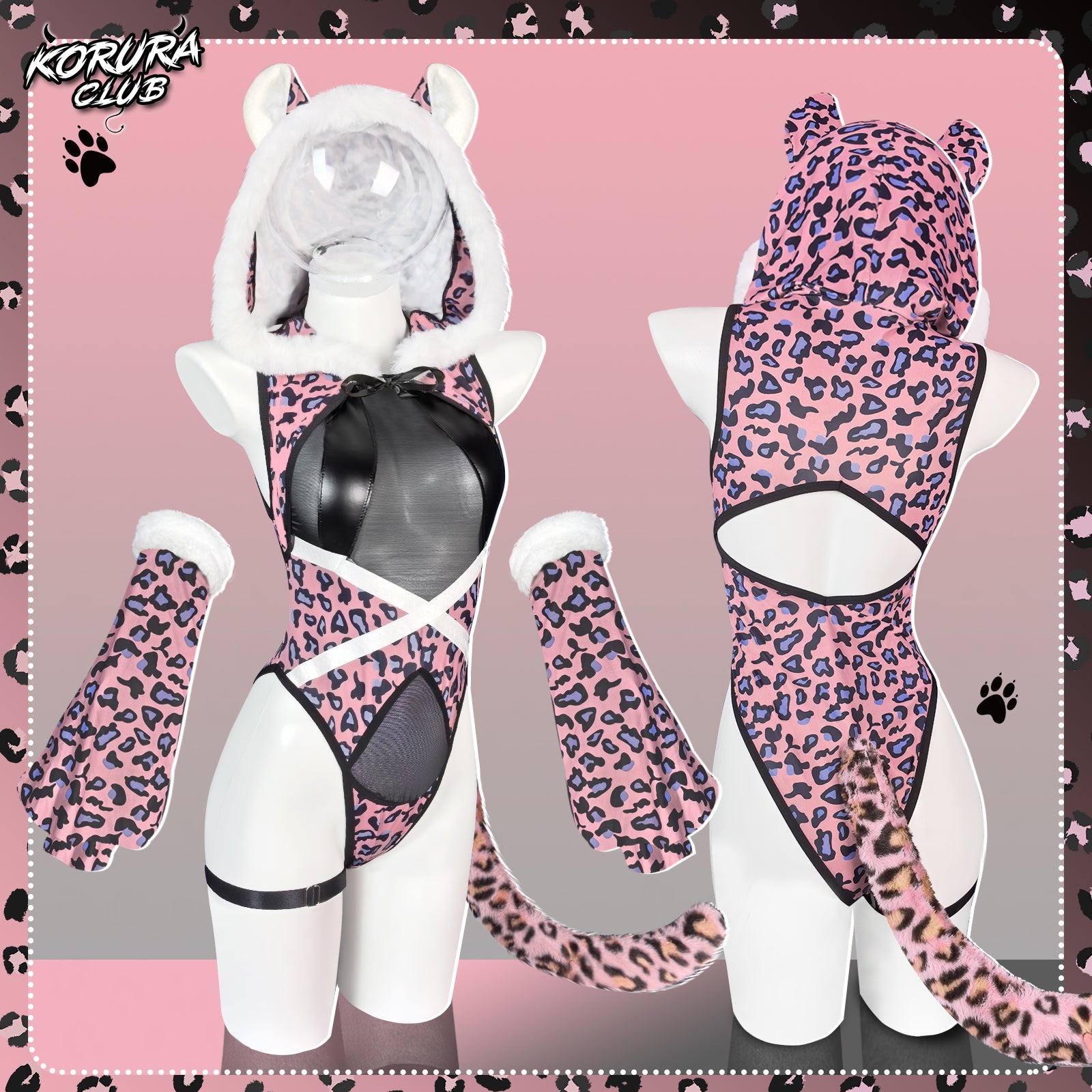 Pre-sale Snow Leopard Cosplay Bodysuit KO149