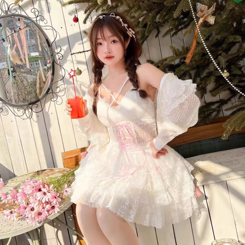 Pleated anti-skid skirt tulle skirt HA1852