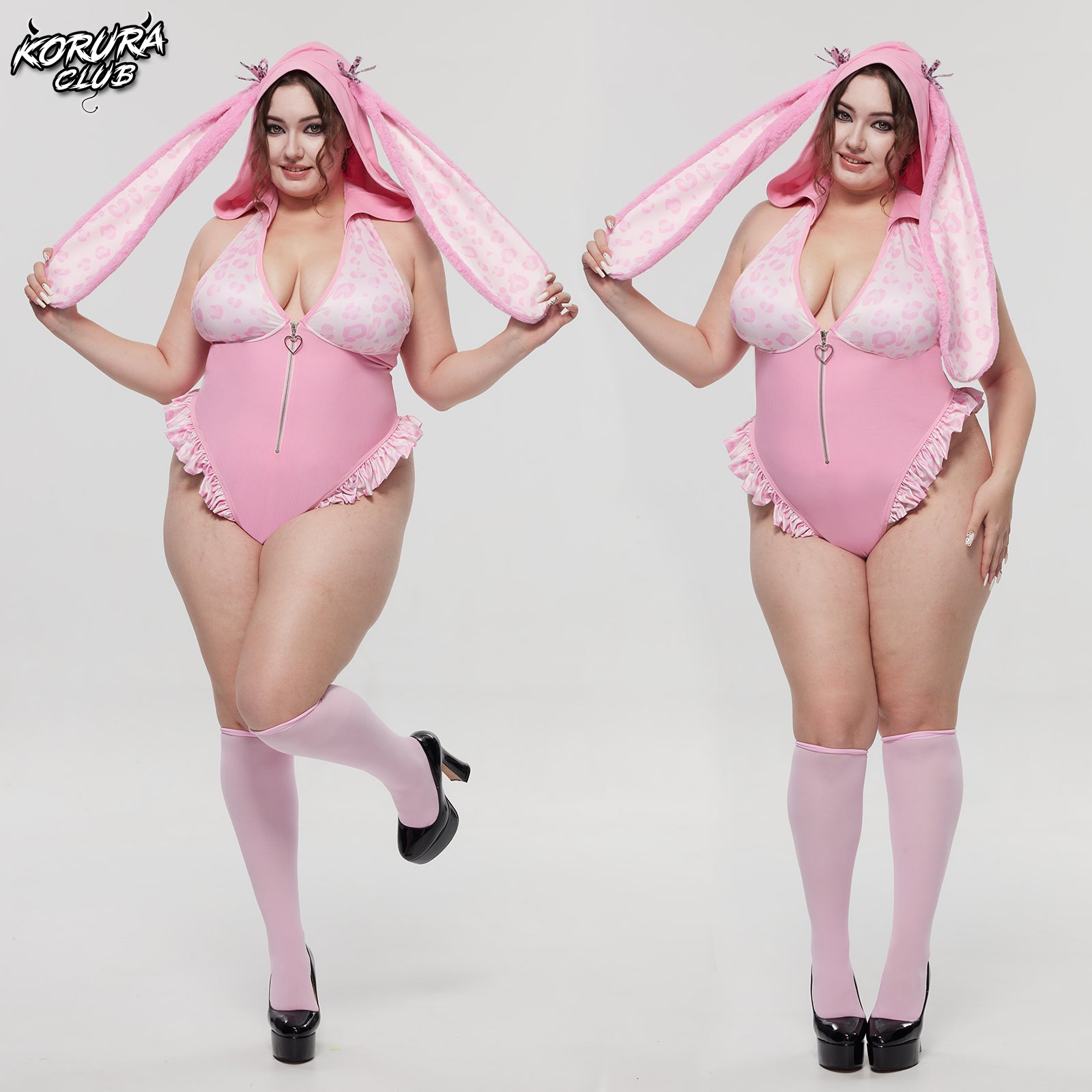 Pre-sale Cosplay Leopard Print Bunny Lingerie KO141