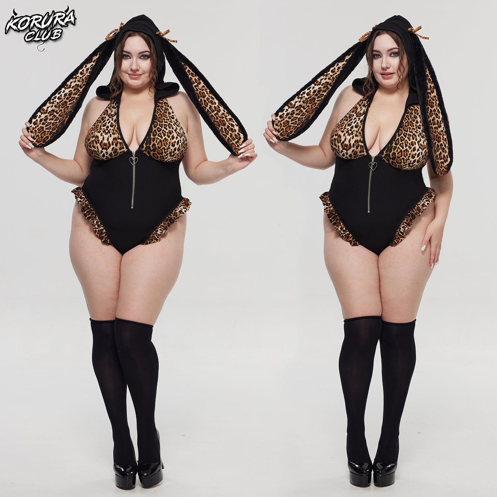 Pre-sale Cosplay Leopard Print Bunny Lingerie KO141