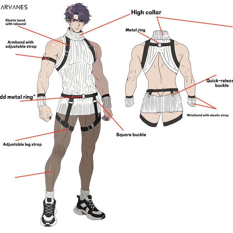 Pre-Order Backless sweater(5-Piece Set) AS38