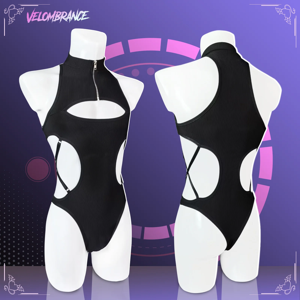 Pre-sale Femboy Hollow-out Bodysuit (2-Piece Set） AS58