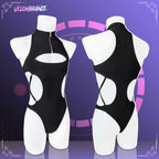 Pre-sale Femboy Hollow-out Bodysuit (2-Piece Set） AS58