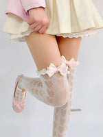 Heart Bow Knee Socks HA2544