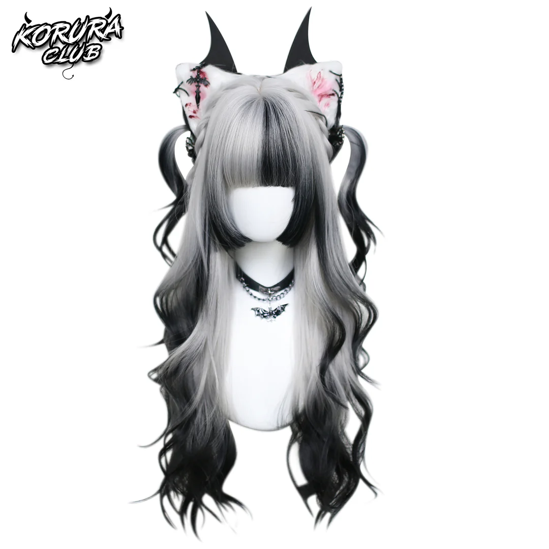 Korura Original Wig #008 Black and White– AkaiYoru Hime
