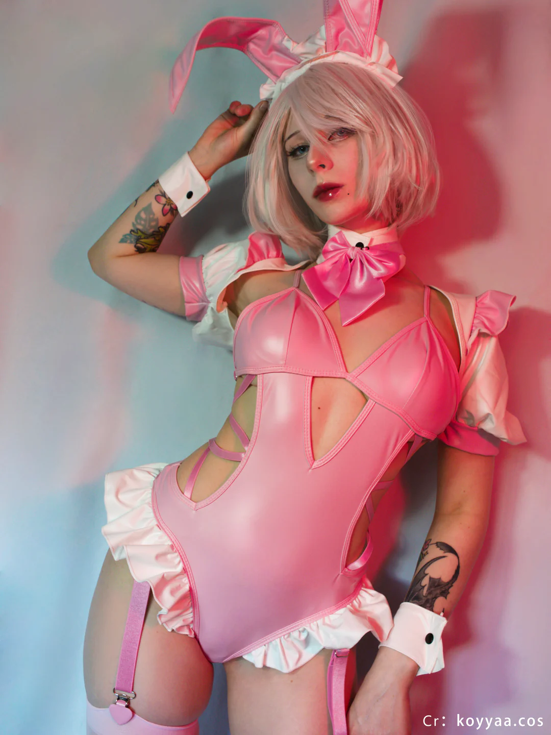 Cosplay Pink Bunny Maid Lingerie KO137