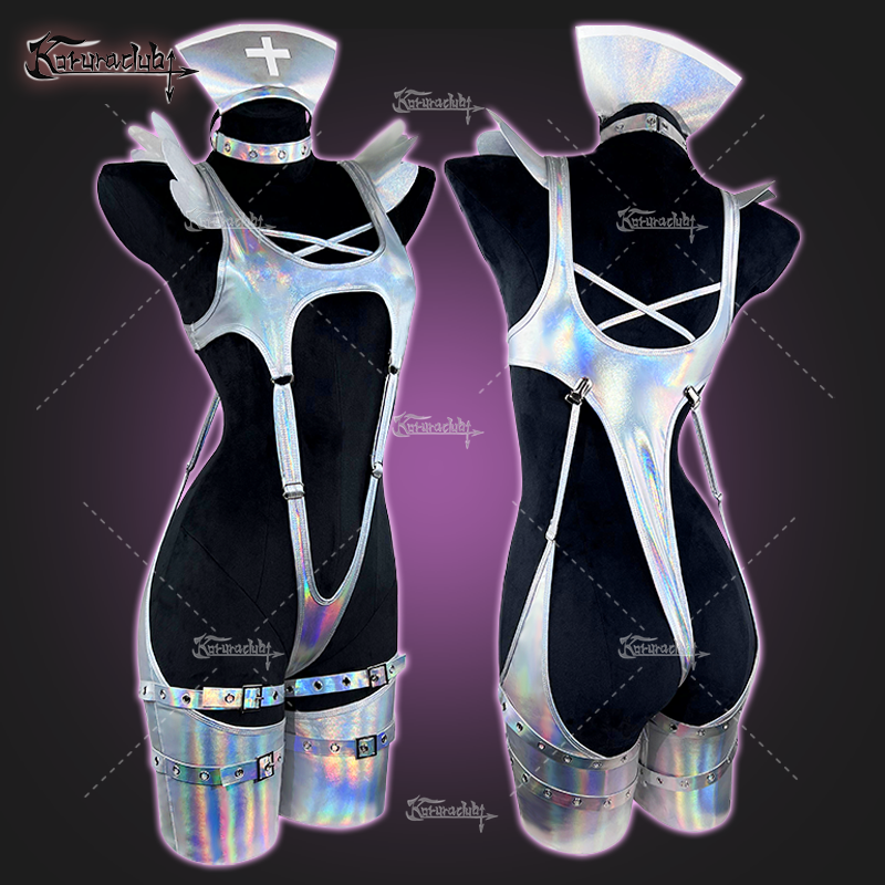 Cosplay Cyber Angel Silver Lingerie HA2936（7-Piece Set）