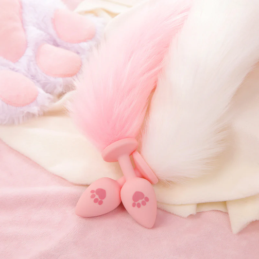 GLOWING RABBIT FOX TAIL ANAL PLUG  HA2780