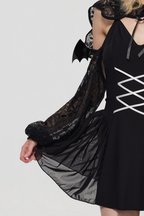 Pre-Sale Gothic Devil Mini Dress Costume (3-Piece Set) HK004