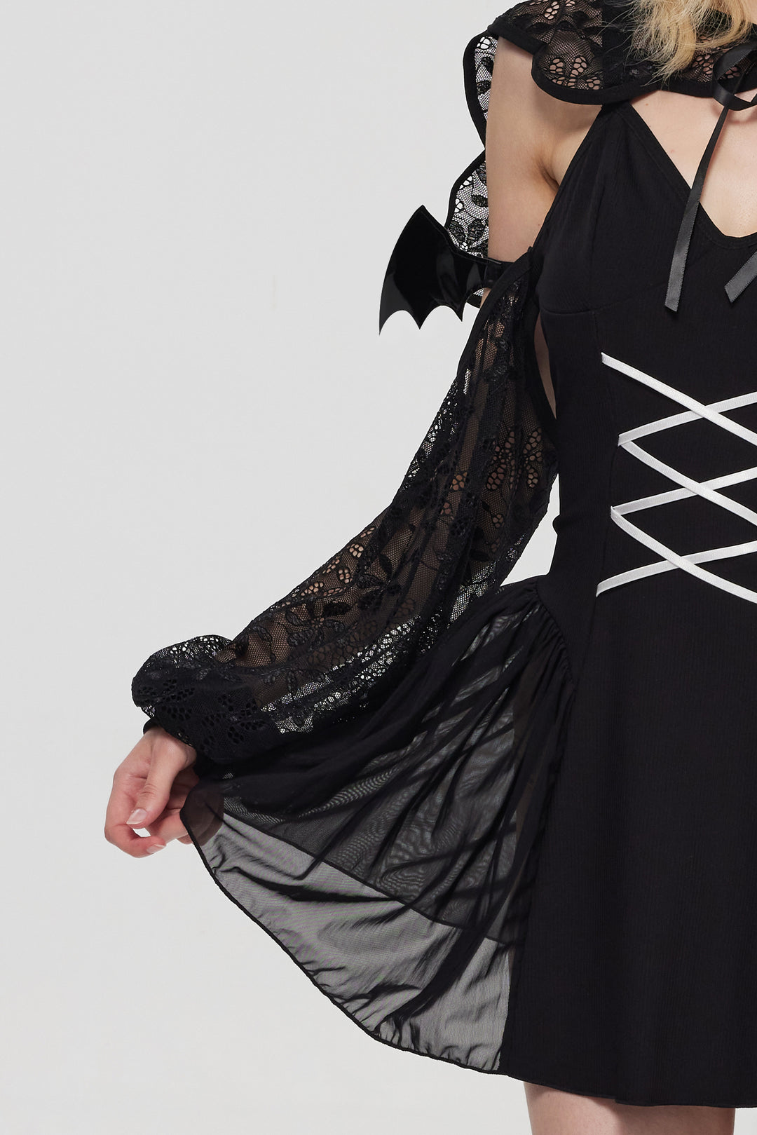 Pre-Sale Gothic Devil Mini Dress Costume (3-Piece Set) HK004