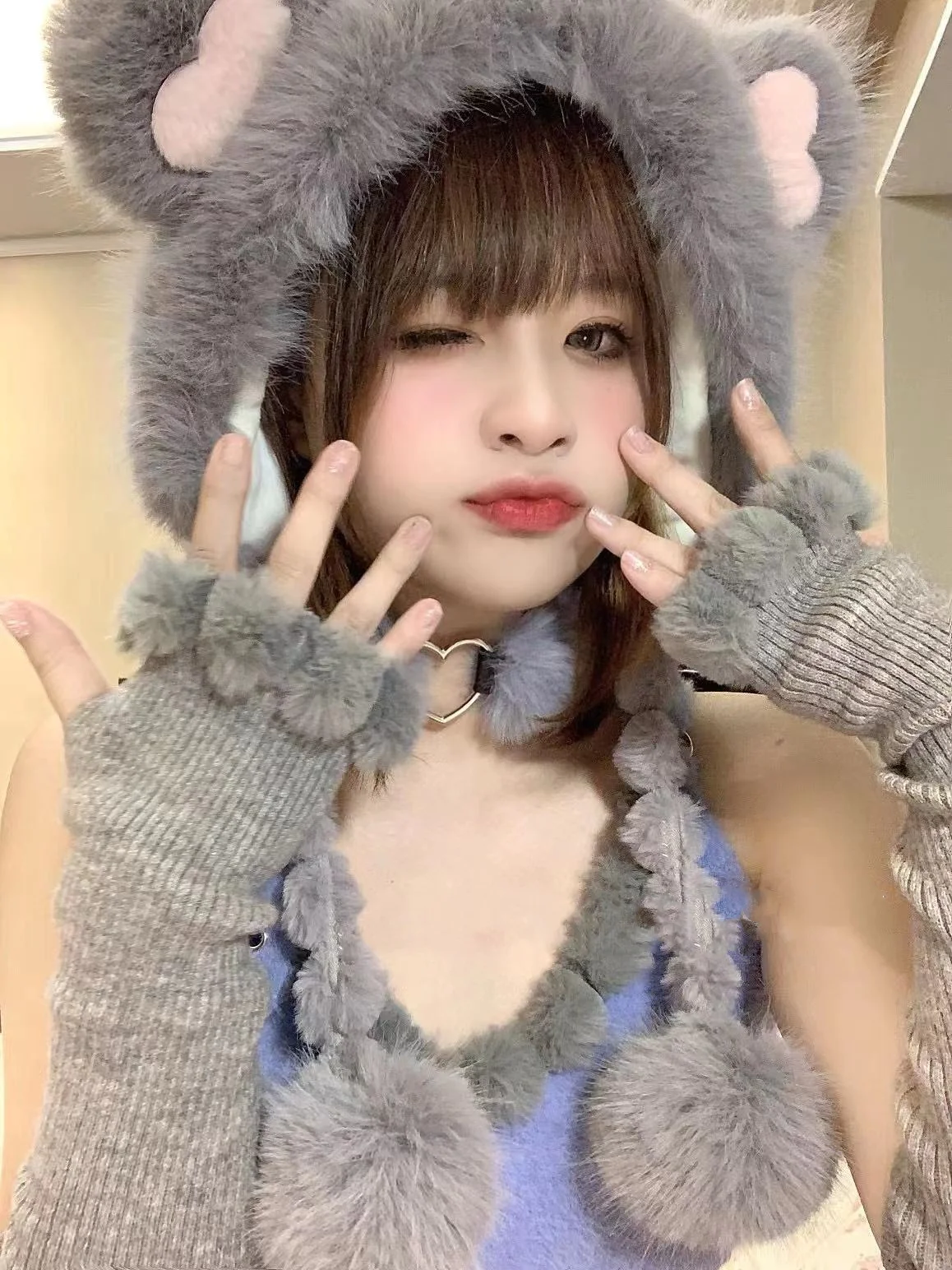 Hairy Bear hat HA2316