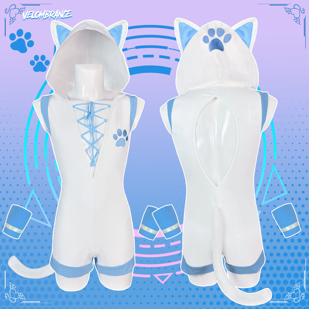 Cat Bodysuit (3-Piece Set）AS43