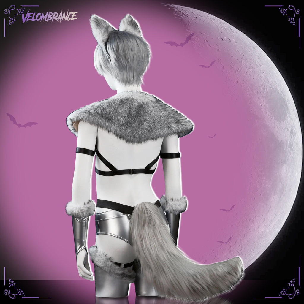 Cosplay Wolf Strappy Bodysuit (6-Piece Set) AS05