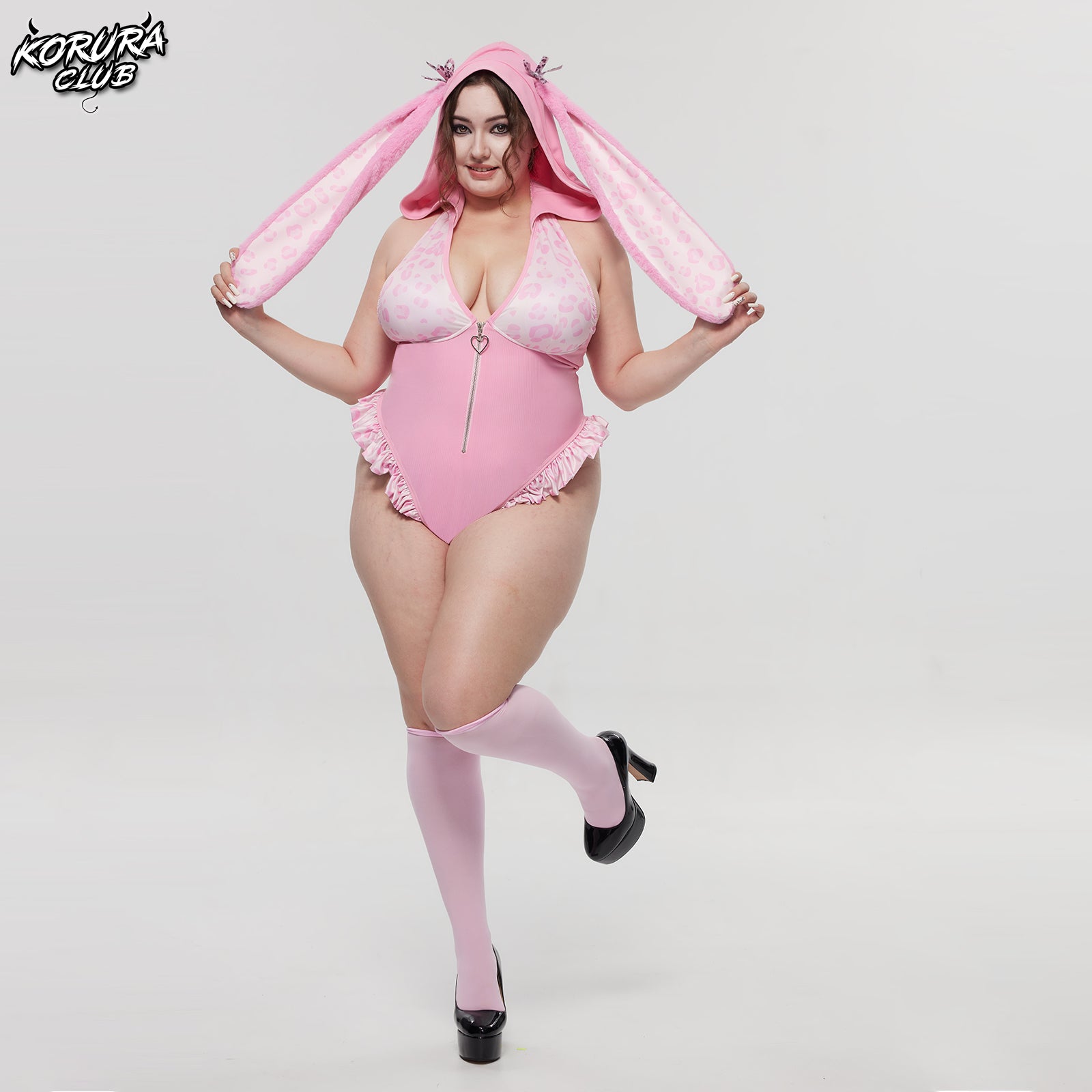 Pre-sale Cosplay Leopard Print Bunny Lingerie KO141