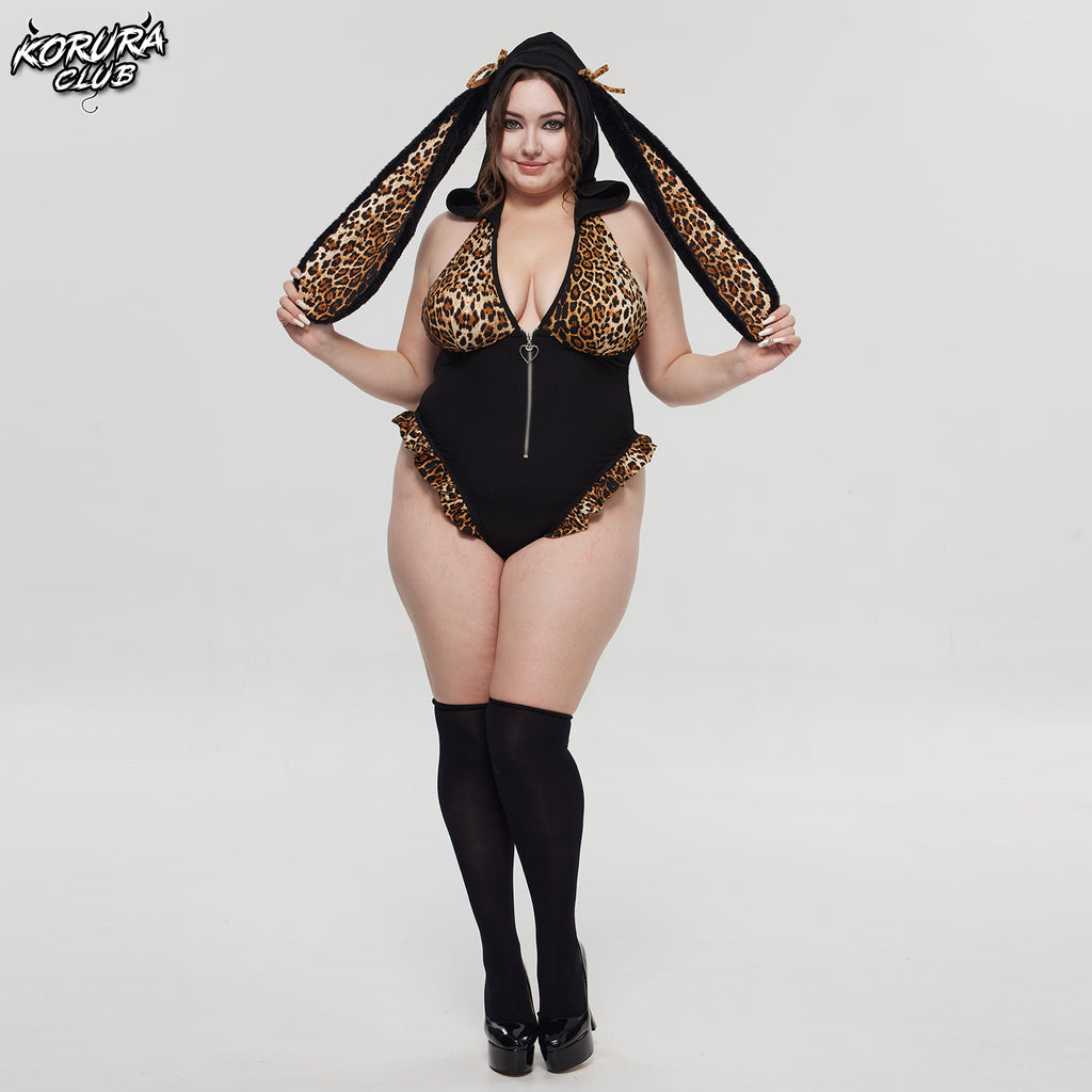 Pre-sale Cosplay Leopard Print Bunny Lingerie KO141