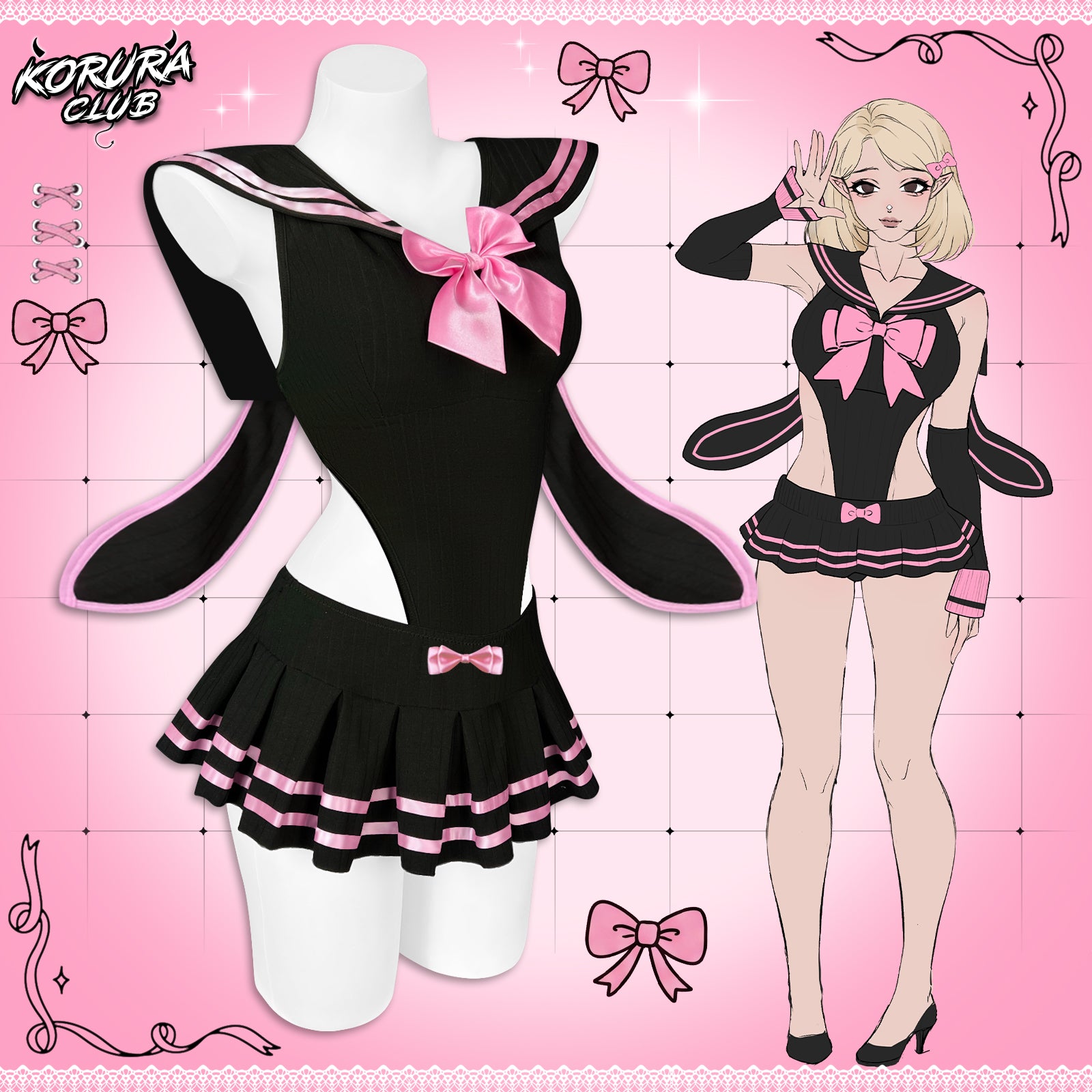 Pre-sale Sailor Bunny Lingerie KO147