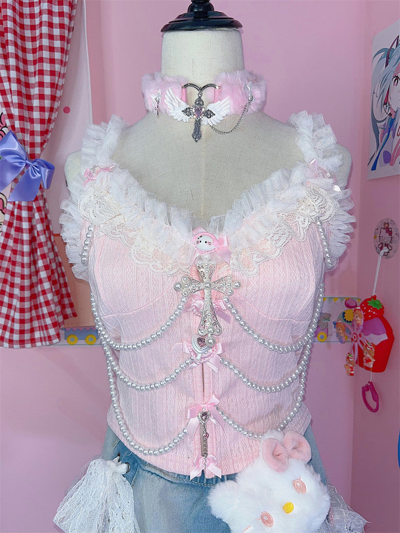 Lace Pearl Camisole HA2538