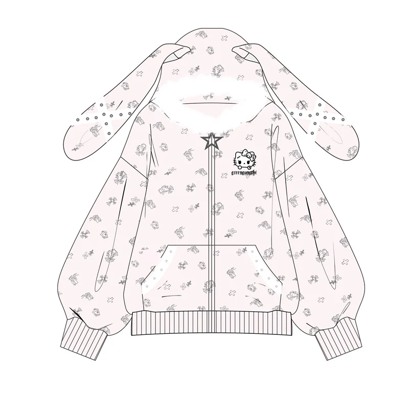 Cute bunny ears sweatshirt HA2979