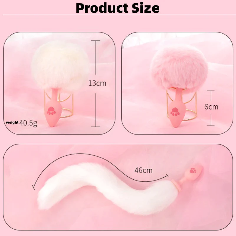 Glowing Rabbit Foxtail Anal Plug HA2354