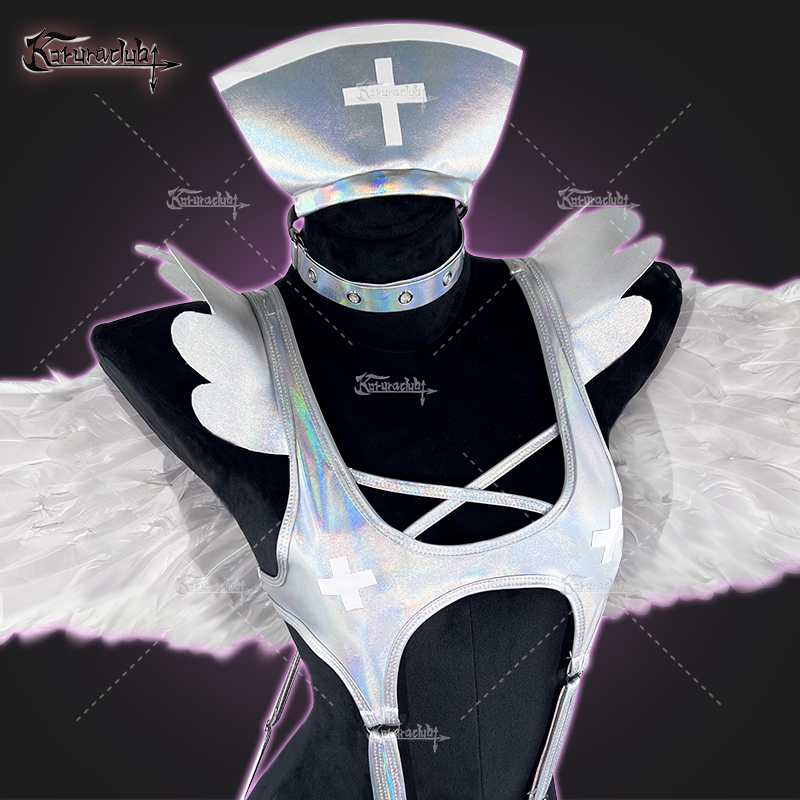 Cosplay Cyber Angel Silver Lingerie HA2936（7-Piece Set）