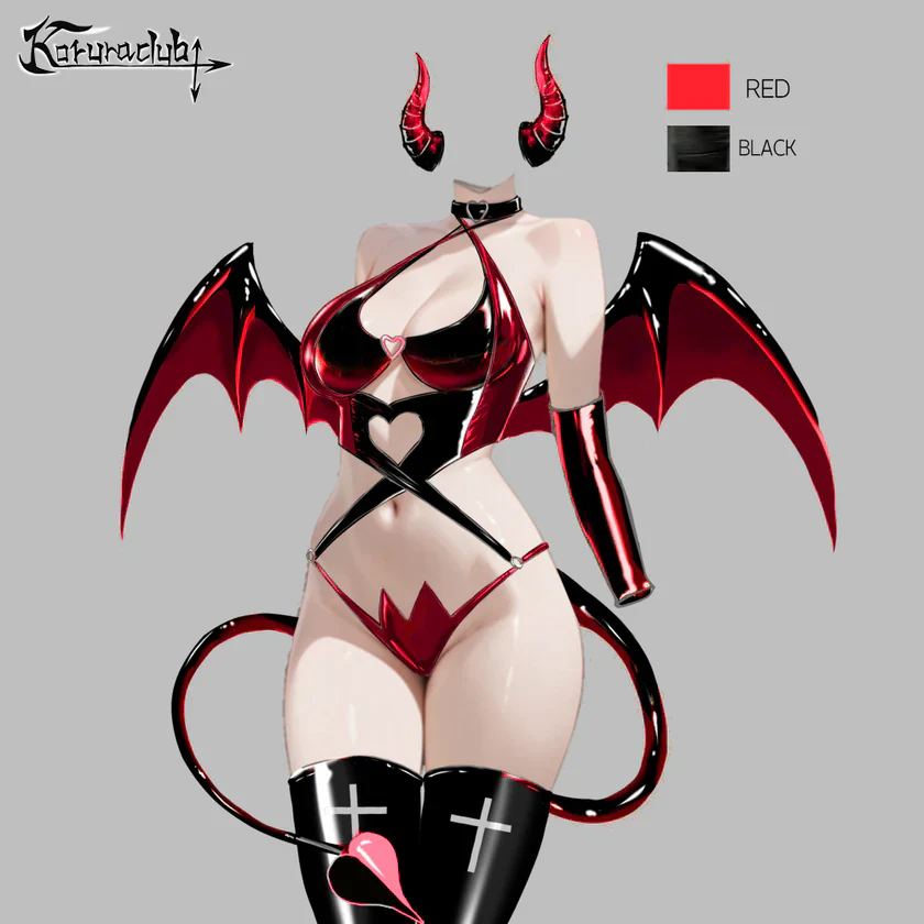 KORURACLUB-Pre-sale Cosplay Devil of Lust Succubus Lingerie (6-Piece Set) HA2893