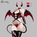 KORURACLUB-Pre-sale Cosplay Devil of Lust Succubus Lingerie (6-Piece Set) HA2893