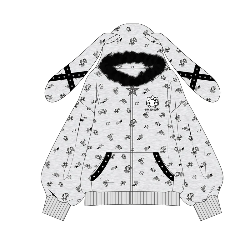 Cute bunny ears sweatshirt HA2979