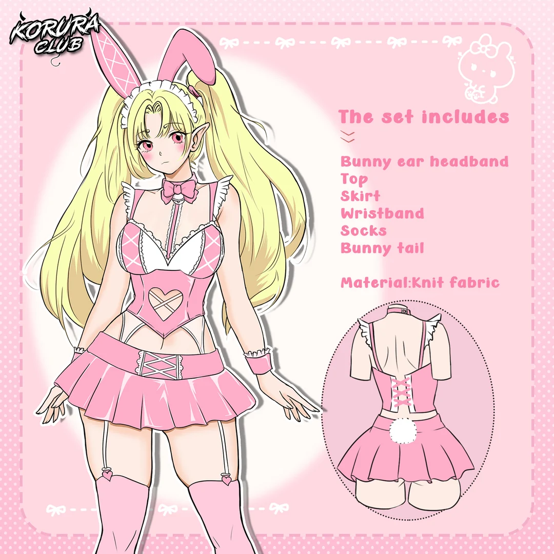 Pre-sale Cosplay Pink Bunny Set KO179