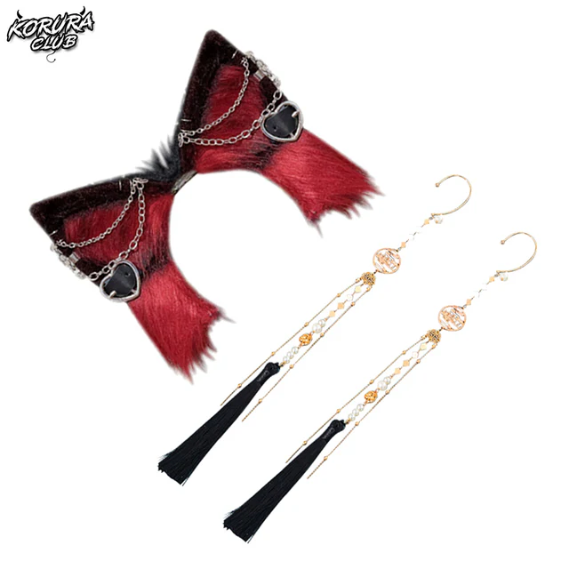 Korura Original Wig #001 Black and Red – KuroNeko Hime