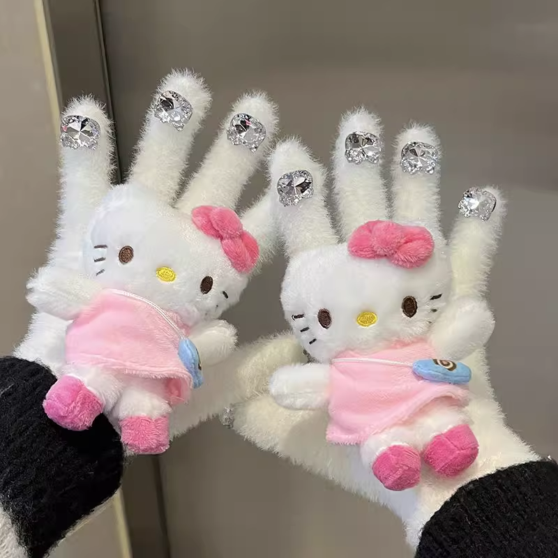 Cute KT cat plush gloves HA2306