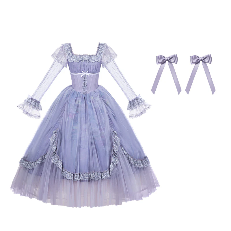 Purple lace lolita dress HA29747