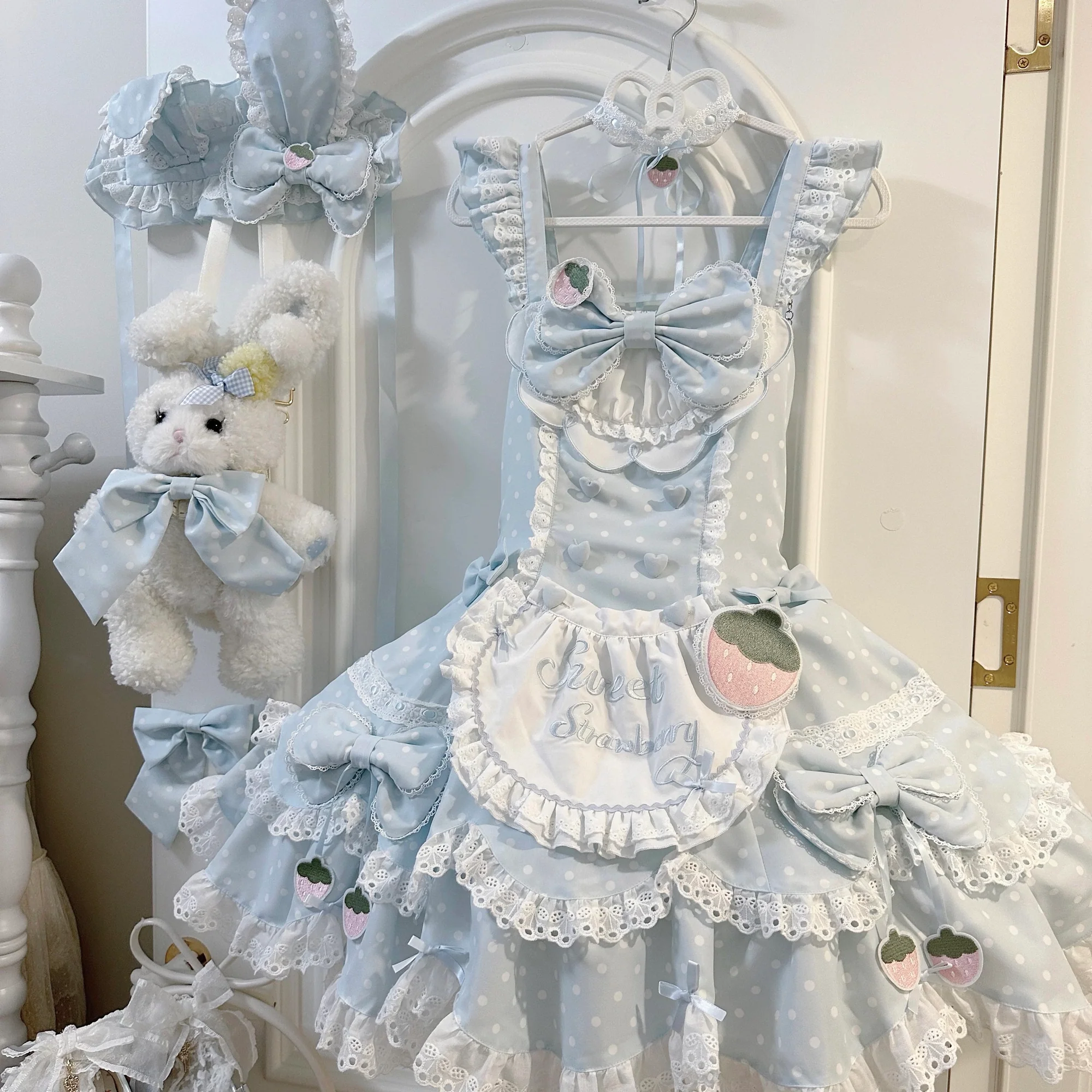 Polka dot strawberry Lolita dress HA29736