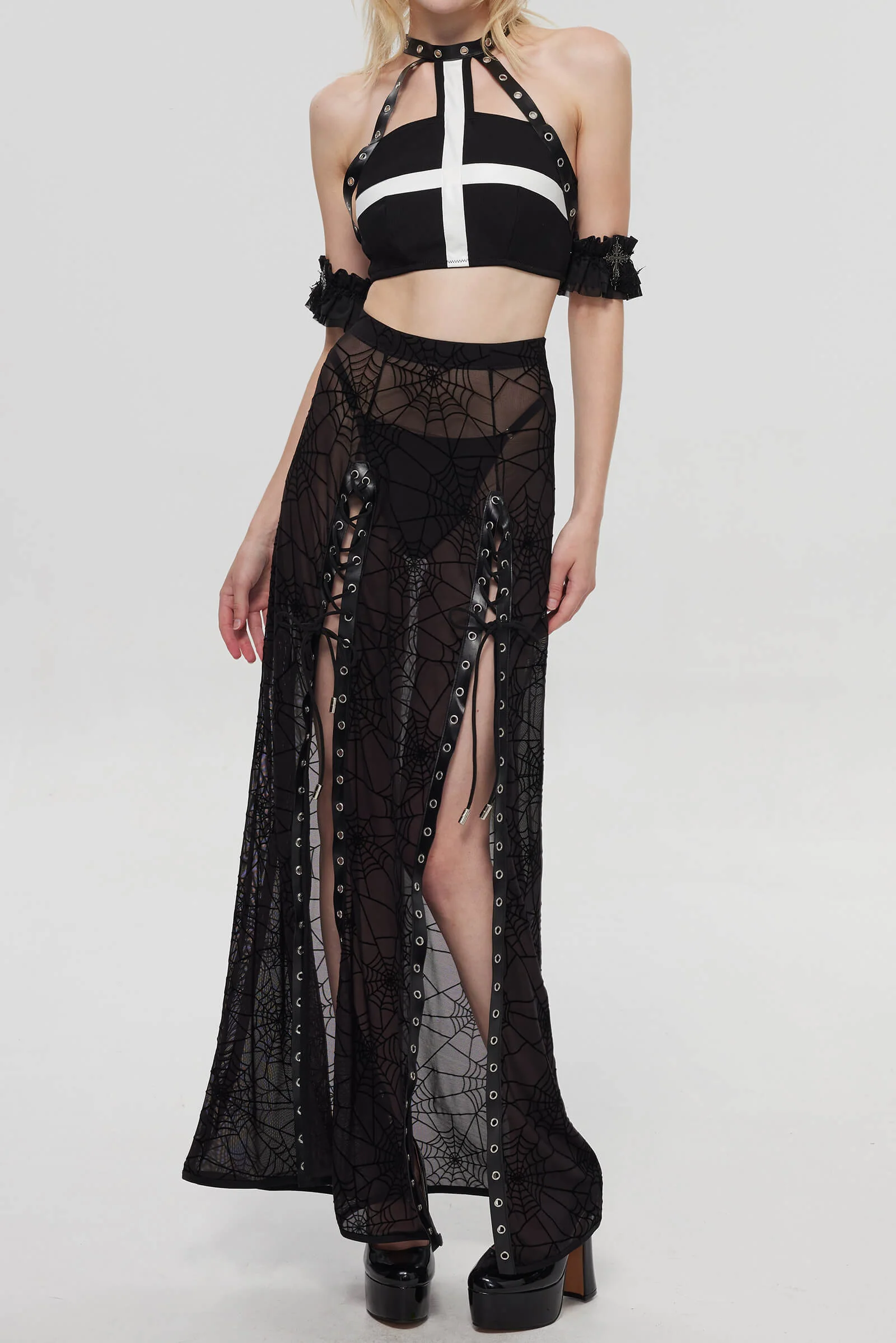 Pre-Sale Gothic Nun Sleeveless 3-Piece Costume Set HK007
