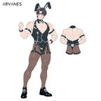 Pre-Order Cosplay Bunny Elastic Bodysuit (4-Piece Set) AS02
