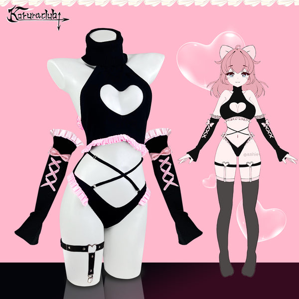 Cute Heart Shape Bodysuit Lingerie HA2906