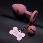 CAT CLAW PATTERN ANAL PLUG DOG TAG BELL HA2768