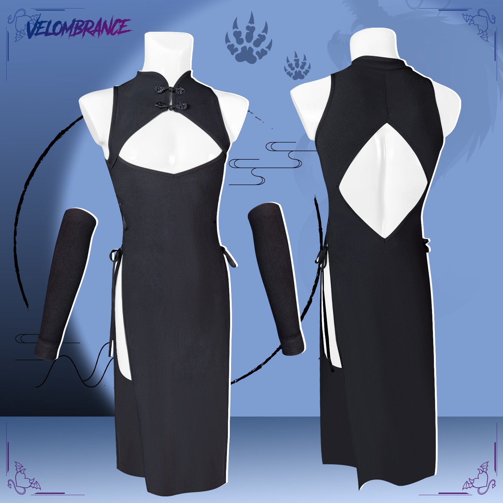Dragon Demon Cheongsam (4-Piece Set） AS57