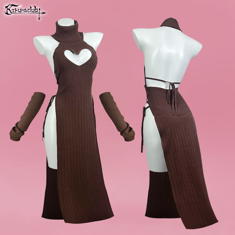 Plus Size Heart-Shaped Cheongsam KO59