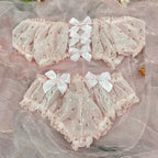 Lace bow suit HA2539