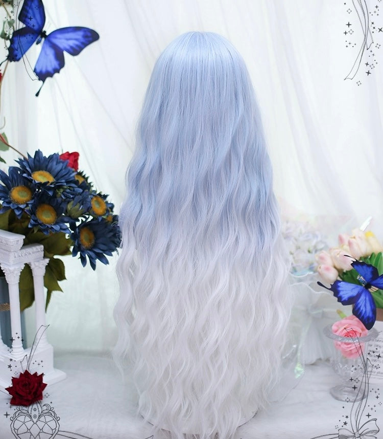 Natural gradient long curly wig HA2532