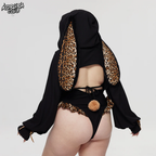 Pre-sale Leopard Print Bunny Cosplay Long-Sleeve Lingerie Set KO146