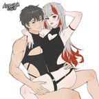 Heart Bodysuit Couple Cosplay Costume CP07