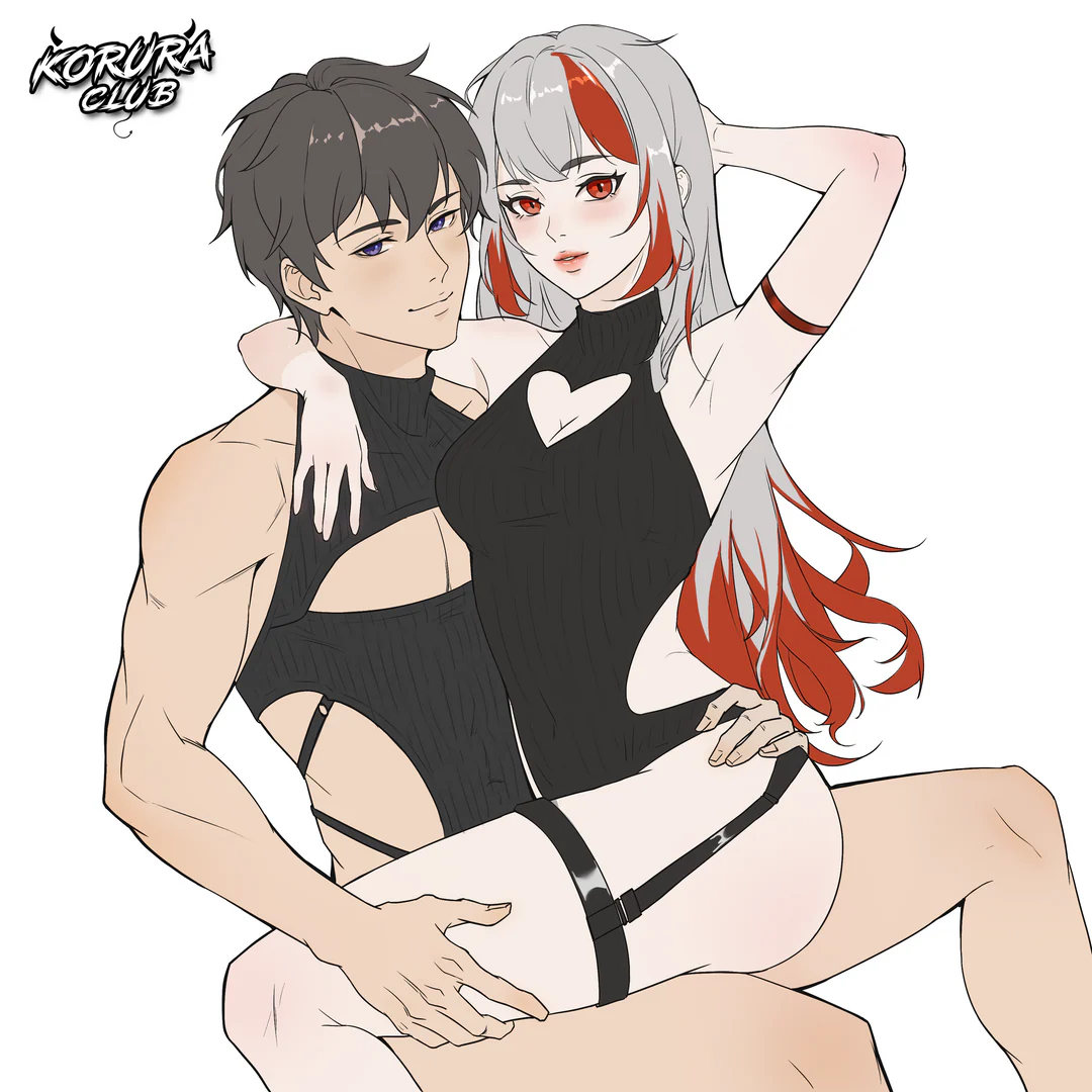 Heart Bodysuit Couple Cosplay Costume CP07